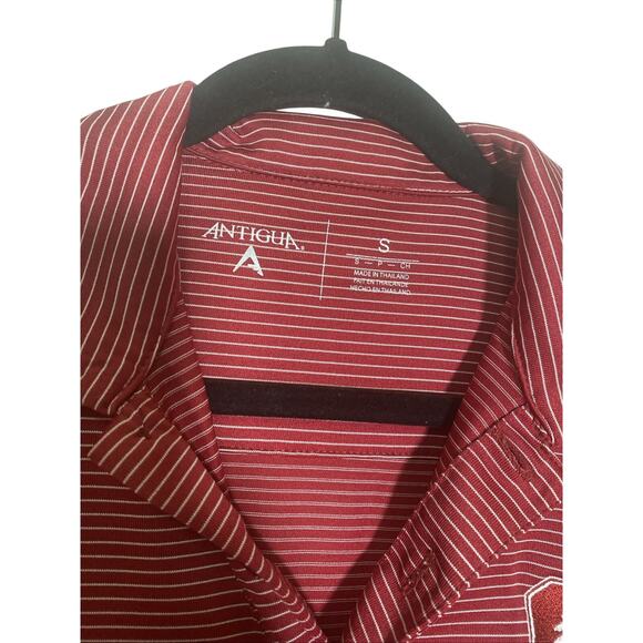 Antigua Stanford University Men Red Stripe Polo Shirt SZ Small Golf - Picture 3 of 5